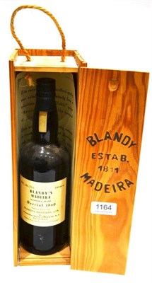 Lot 1164 - Blandy's Madeira Secial 1940, matured for 35 years, bottled in 1975, with presentation case and...