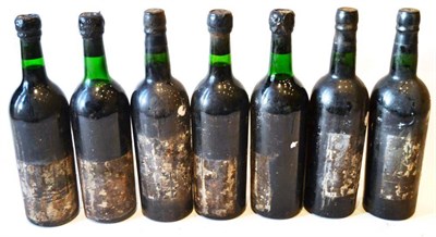 Lot 1169 - Croft 1963, vintage port (x7) (seven bottles) U: 6x into neck 1x top shoulder, poor labels,...