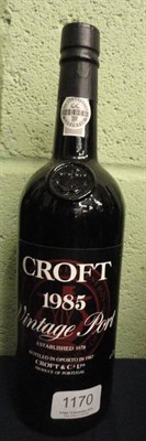 Lot 1170 - Croft 1985, vintage port U: into neck