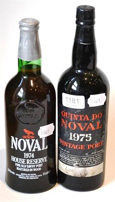 Lot 1181 - Quinta do Noval 1975, vintage port; Quinta do Noval House Reserve Tawny 1974 (two bottles)