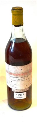 Lot 1207 - Barnett's 1934, vintage cognac, landed 1935, bottled 1962, imported by Winterschladen & Co.,...