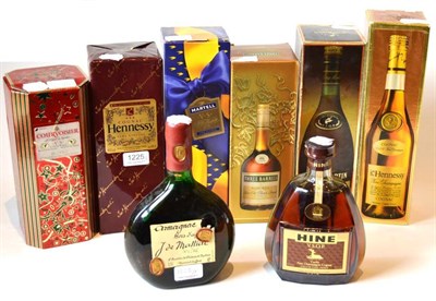 Lot 1225 - A Mixed Parcel of Cognac, Armagnac & Brandy Comprising: HINE VSOP; Hennessy VSOP; Courvoisier...