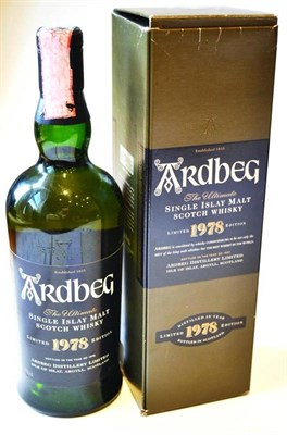 Lot 1230 - Ardbeg 1978, Single Islay Malt Scotch Whisky, bottled 1998, 70cl, 43%, with original carton and...