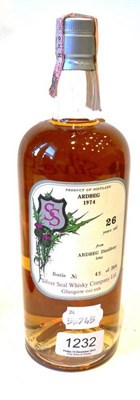 Lot 1232 - Ardbeg 26 Year Old 1974, Silver Seal Whisky Co., distilled 1974, bottled 2001, single barrel,...