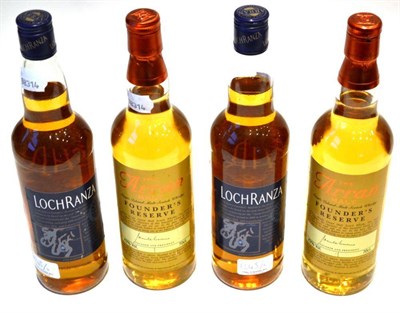 Lot 1245 - Arran Founders Reserve, 70cl, 45% (x2); Lochranza Founders Reserve, 70cl, 40% (x2) (four bottles)