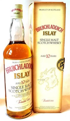 Lot 1255 - Bruichladdich 10 Year Old, 1990's old style tall bottle, 70cl, 40%, in original carton