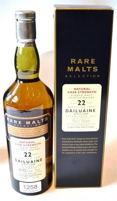 Lot 1258 - Dailuaine 22 Year Old, Rare Malts Selection, bottle No. 6525, 75cl, 60.92%, in original carton