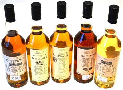 Lot 1259 - Flora & Fauna Series: Aultmore 12 Year Old,; Rosebank 12 Year Old; Dufftown 15 Year Old;...