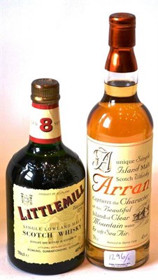 Lot 1296 - Littlemill 8 Year Old, bottled and distilled at Bowling, 70cl, 40%; Arran, An Antique Single Island