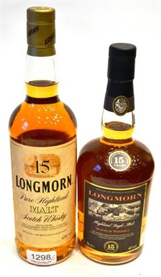 Lot 1298 - Longmorn 15 Year Old, Pure Highland Malt Scotch Whisky, old style cream label, 75cl, 43%;...