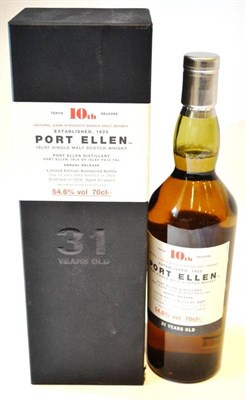 Lot 1328 - Port Ellen Tenth (10th) Release, 31 Year Old Islay Single Malt Scotch, bottle No. 1657/3000,...