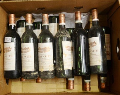 Lot 1008 - Chateau Beau Site 1976, St Estephe (x12) (twelve bottles) U: 9x upper/top shoulder, 3x...