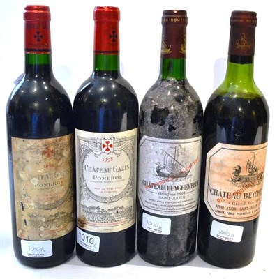 Lot 1010 - Chateau Beychevelle 1975, St Julien; Chateau Beychevelle 1993, St Julien; Chateau Gazin 1995,...