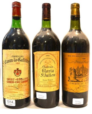 Lot 1014 - Chateau Canon La Gaffeliere 1983, St Emilion, magnum; Chateau d'Issan 1981, Margaux, magnum;...