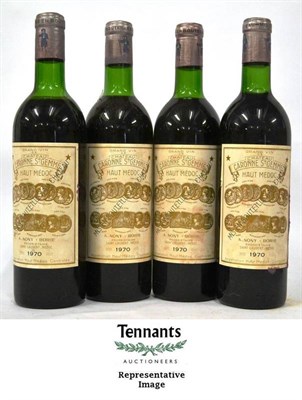 Lot 1015 - Chateau Caronne Ste Gemme 1970, Haut-Medoc (x12) (twelve bottles) U: 7x upper/top shoulder, 4x...