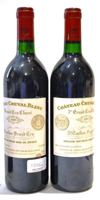 Lot 1016 - Chateau Cheval Blanc 1989, St Emilion (x2) (two bottles) U: into neck