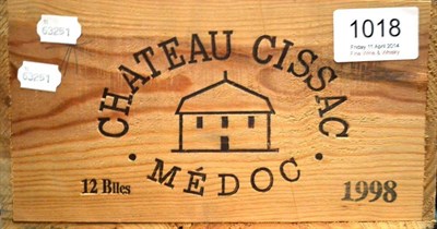 Lot 1018 - Chateau Cissac 1998, Haut Medoc (x10) owc (ten bottles)