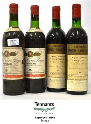 Lot 1021 - Chateau Croizet Bages 1966, Pauillac (x5); Chateau Croizet Bages 1970, Pauillac; Chateau...