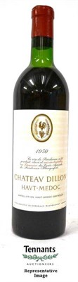 Lot 1022 - Chateau Dillon 1970, Haut-Medoc (x12) (twelve bottles) U: all mid shoulder to mid/upper...