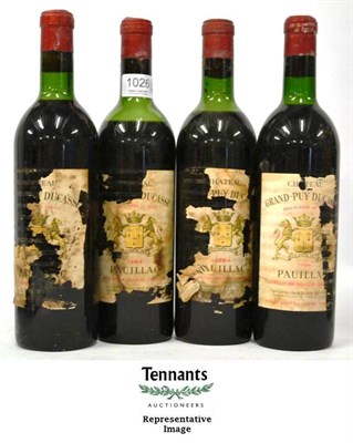 Lot 1026 - Chateau Grand-Puy Ducasse 1964, Pauillac (x8); Chateau Grand-Puy Ducasse 1966, Pauillac (x4)...