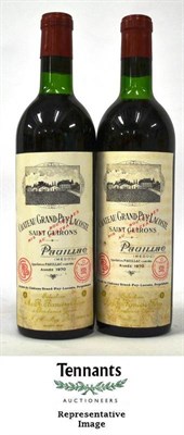 Lot 1027 - Chateau Grand-Puy-Lacoste, Pauillac (x10); Chateau Bellevue 1971 (eleven bottles) U: all mid...