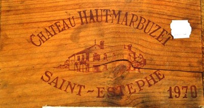 Lot 1037 - Chateau Haut-Marbuzet 1970, St Estephe, owc (twelve bottles) U: all mid/upper shoulder, very...