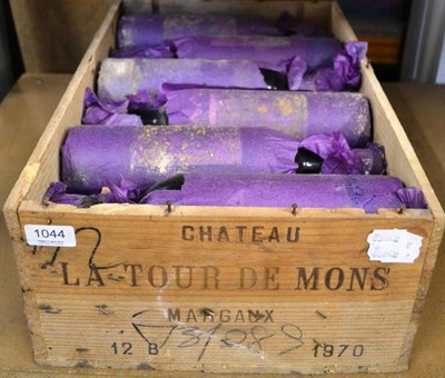 Lot 1044 - Chateau La Tour de Mons 1970, Margaux, owc (twelve bottles) U: 6x upper shoulder, 4x upper/mid...