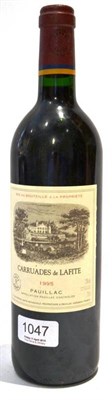 Lot 1047 - Chateau Lafite Rothschild 'Carruades de Lafite' 1995, Pauillac U: high fill