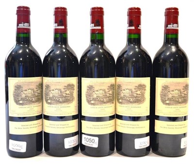 Lot 1050 - Chateau Lafite Rothschild 1995, Pauillac (x5) (five bottles) U: all high fill or into neck,...