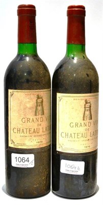 Lot 1064 - Chateau Latour 1978, Pauillac (x2) (two bottles) U: top shoulder, dusty labels