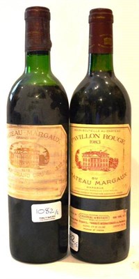 Lot 1082 - Chateau Margaux 1972, Margaux; Pavillon Rouge du Chateau Margaux 1983, Margaux (two bottles) U: mid