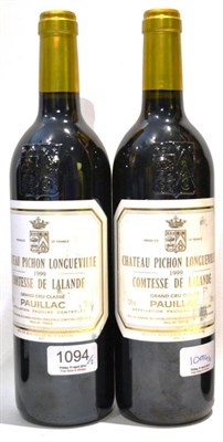 Lot 1094 - Chateau Pichon Longueville Comtesse de Lalande 1999, Pauillac (x2) (two bottles) U: high fill