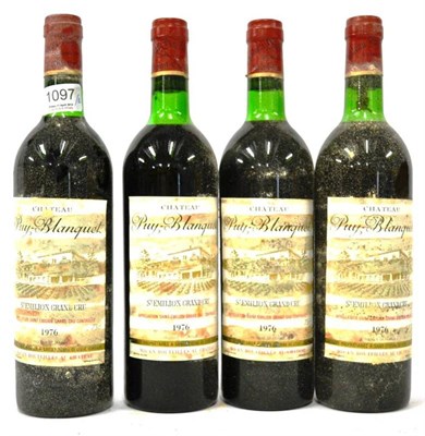 Lot 1097 - Chateau Puy Blanquet 1976, St Emilion Grand Cru (x12) (twelve bottles) U: 8x upper/top shoulder, 4x