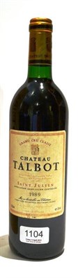 Lot 1104 - Chateau Talbot 1989, St Julien U: top shoulder