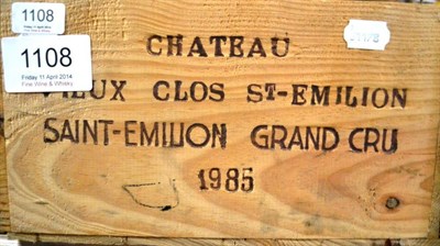 Lot 1108 - Chateau Vieux Clos 1985, St Emilion, owc (twelve bottles)