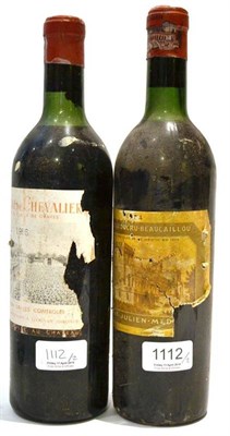 Lot 1112 - Domaine de Chevalier 1955, Pessac-Leognan; Chateau Ducru-Beaucaillou 19?4, St Julien (two...