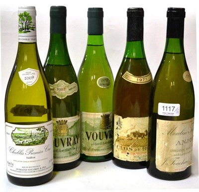 Lot 1117 - Domaine Huet Vouvray Clos du Bourg Moelleux 1971; Moulin Touchais Coteaux du Layon 1959, Loire;...