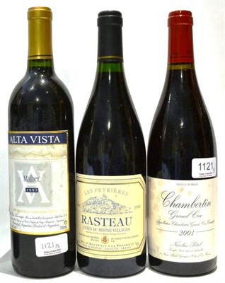 Lot 1121 - Maison Nicolas Potel Chambertin Grand Cru 2001, Cote de Nuits; Rasteau 1998;  Alta Vista 'Alto'...