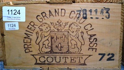 Lot 1124 - Chateau Coutet 1972, Sauternes, owc (twelve bottles) U: 9x top shoulder/into neck, 2x upper...