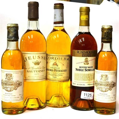 Lot 1125 - Chateau Coutet 1974, Barsac, half bottle (x2); Chateau Rieussec 1970, Sauternes; Chateau...