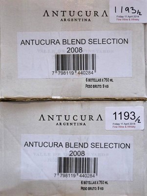 Lot 1193 - Antucura Blend Seleccion 2008, Vista Flores, Argentina (twelve bottles)