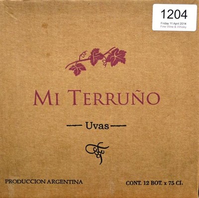 Lot 1204 - Mi Terruno UVAS Malbec 2012, Lujan de Cuyo, Argentina (twelve bottles)