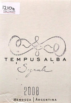 Lot 1210 - Tempus Alba 'Tempus' Syrah 2008, Lujan de Cuyo, Argentina (twelve bottles)