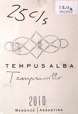 Lot 1211 - Tempus Alba 'Tempus' Tempranillo 2010, Tupungato, Argentina (twelve bottles)