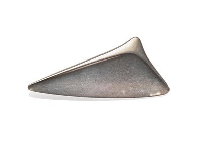 Lot 19 - A Silver Brooch, by Georg Jensen, of triangular form, stamped to the reverse '327', measures...