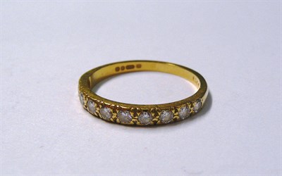 Lot 54 - An 18 Carat Gold Diamond Half Eternity Ring, the ten round brilliant cut diamonds in a yellow...