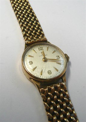 Lot 89 - A Lady's 9ct Gold Wristwatch, signed Omega, 1950, (calibre 241) 15-jewel lever movement...