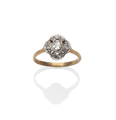 Lot 98 - A Diamond Cluster Ring, circa 1930, the old brilliant cut diamonds in a white pierced...