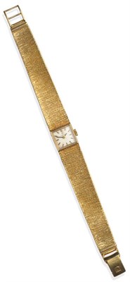 Lot 132 - A Lady's 9ct Gold Wristwatch, signed Omega, 1972, (calibre 465) 17-jewel lever movement...