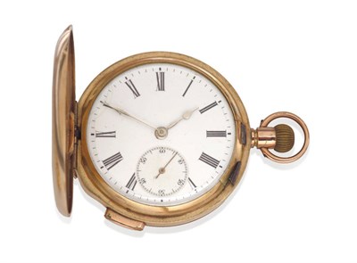 Lot 149 - A 9ct Gold Full Hunting Cased Quarter Repeating Pocket Watch, 1913, lever movement repeating on...